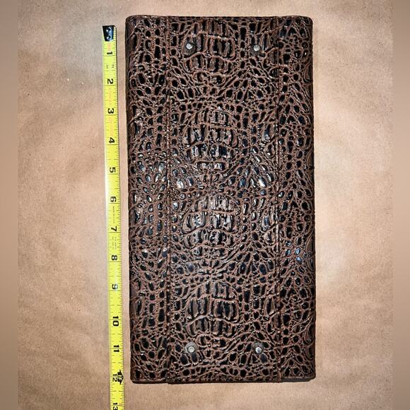 Miche Classic Shell Purse Cover Faux Leather Brown Reptile Print Buckle - Picture 6 of 6